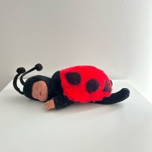 Vintage 1998 Anne Geddes Baby Collection Sleeping Ladybug Plush